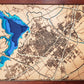 Wood Layered Lake Waco Texas Map